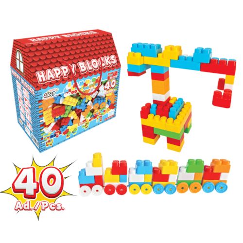 40 MEGA Blocs de construction-happy lego - Tunisie jouets