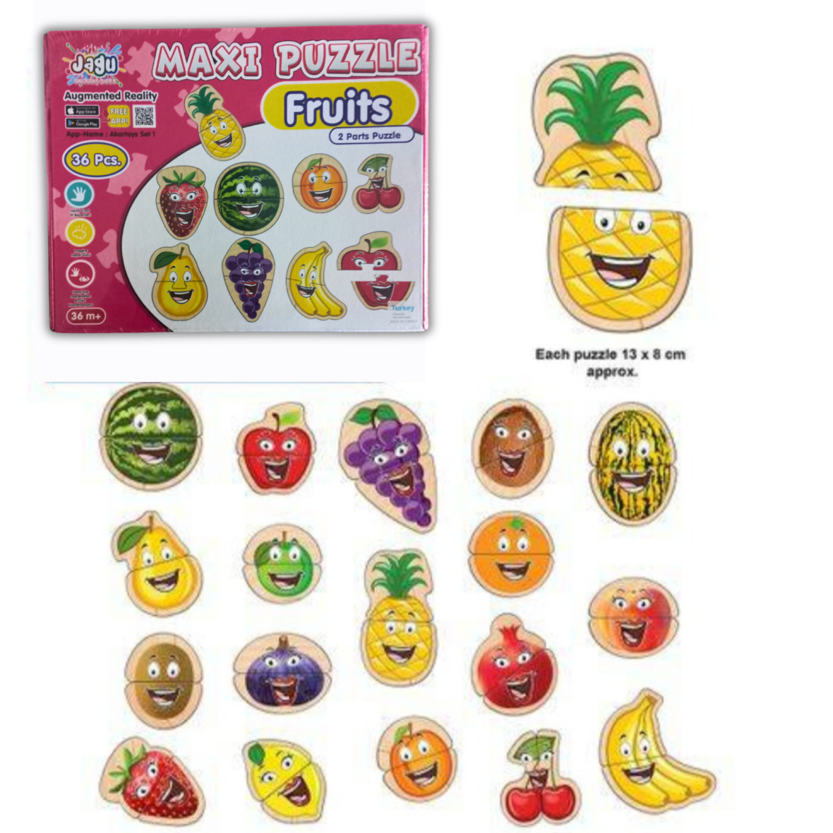 Puzzle- Les Fruits- Grand Format Anime par Smartphone-36 PCS