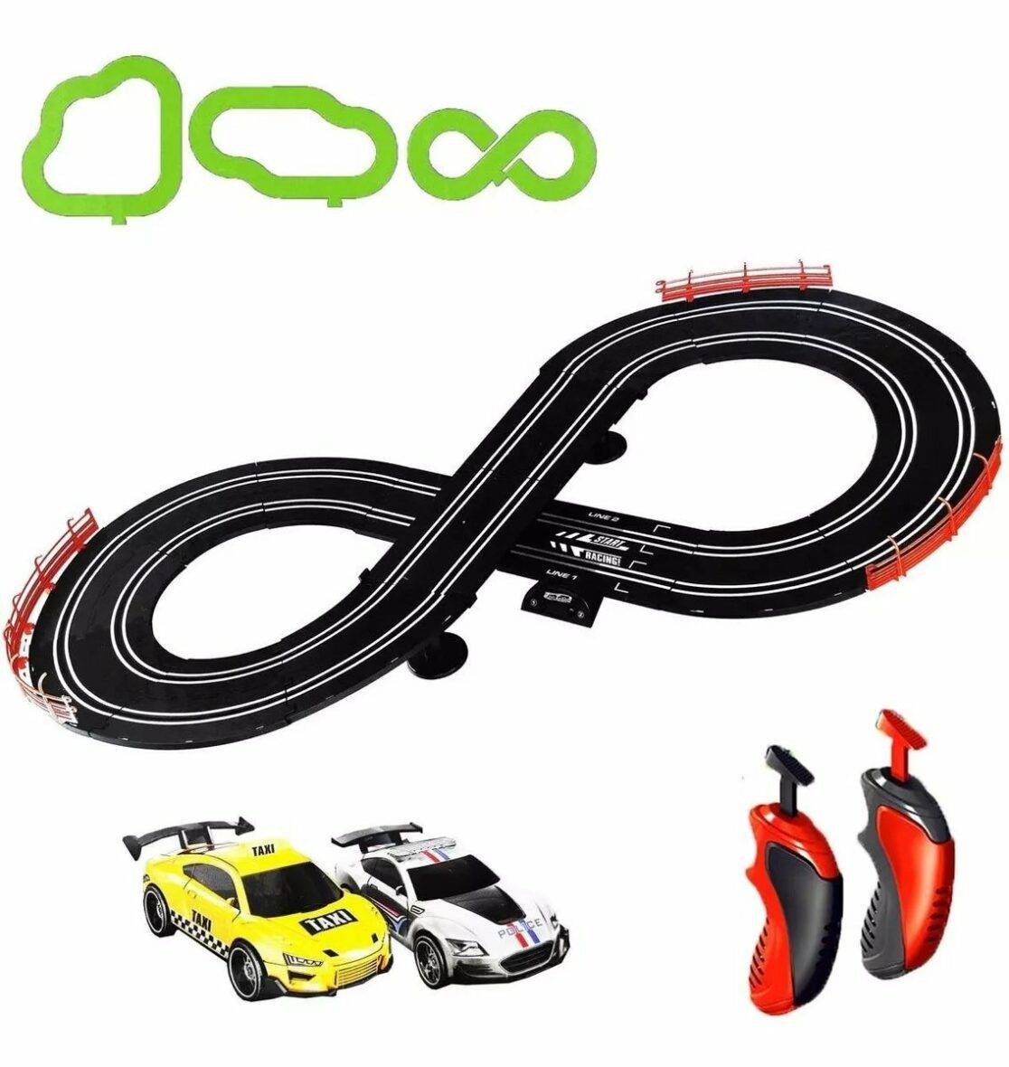 SOBA – Circuit 3 en 1 course télécommandé  Police VS Taxi – 8 ans et +